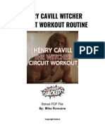 Henry Cavill Witcher Circuit Workout PDF