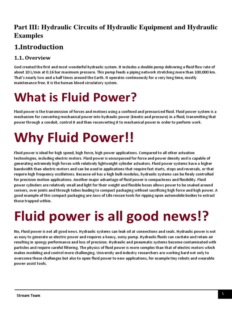 What Is Fluid Power? PDF Valve Pump