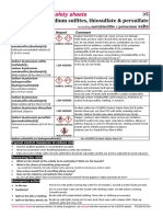 Student Safety Sheets: Sodium Sulfites, Thiosulfate & Persulfate
