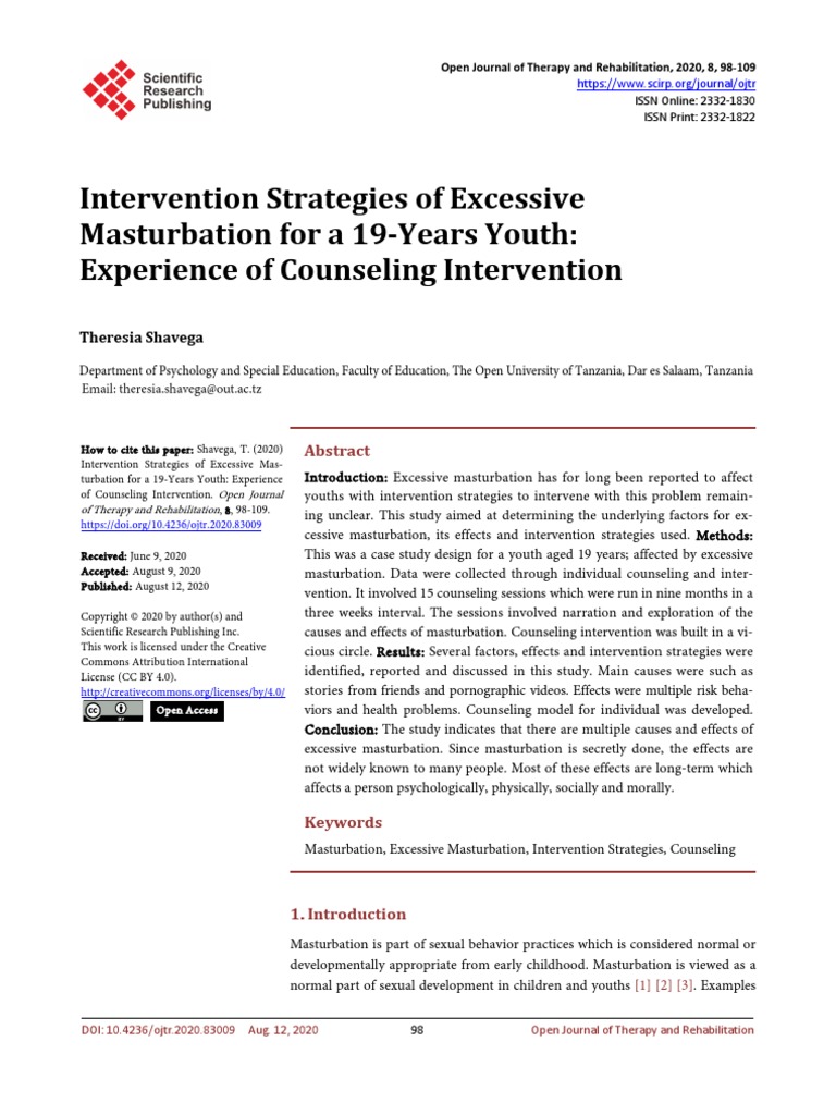 behavioral intervention Masturbation