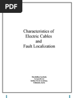 Charecteristics of Electric Cables and Fault Localization