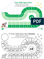 8 Times Table Space Race