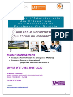 Livret Etudes Master Management