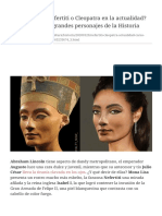 ¿Cómo Serían Nefertiti o Cleopatra en La Actualida+