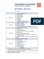 Plan Global Cálculo II