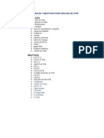 Materiales y Reactivos Para Analisis de Café