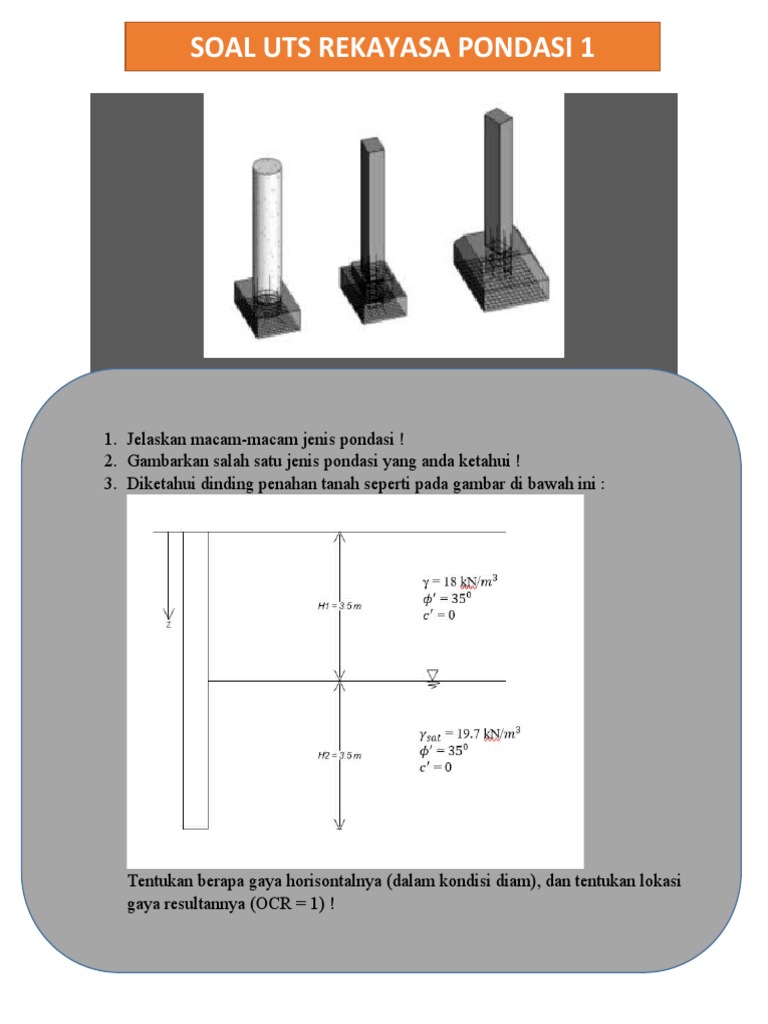 Soal Uts Rekayasa Pondasi 1 Pdf