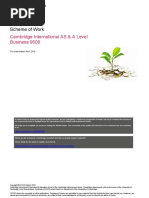 9609 Scheme of Work