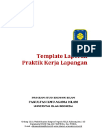 Template Laporan Praktik Kerja Lapangan: Fakultas Ilmu Agama Islam