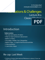 Foundations & Challenges: Lecture #11 Classical Realism