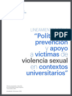 Lineamientos de La Politica de Prevención y Apoyo A Víctimas de Violenci...