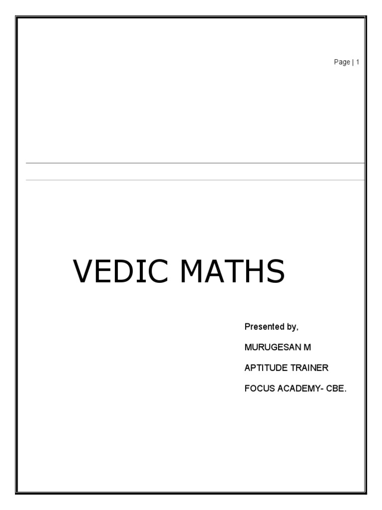 Vedic Maths Tricks | PDF | Multiplication | Square Root