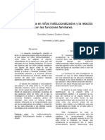 Expresión de Ira en Niños Institucionalizados y La Relación Con Las Funciones Familiares