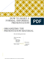 How To Make A Formal Presentation