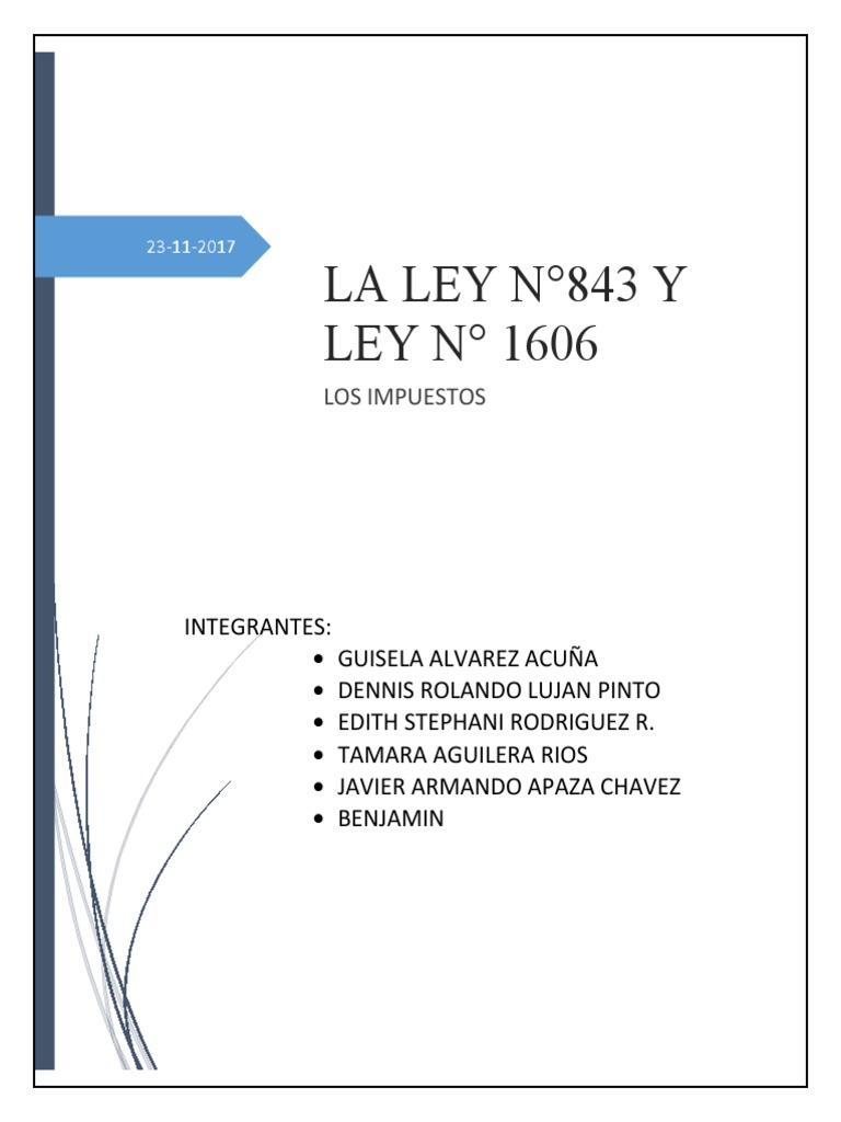 Leyes 843 y 1606: Análisis Tributario en Bolivia | PDF | Impuestos ...