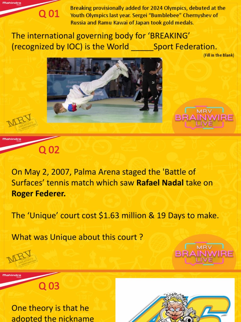 Sports Quiz PDF Volleyball Sports