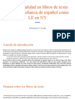 Multimodalidad en Libros de Texto para La Enseñanza de Español Como LE en NY