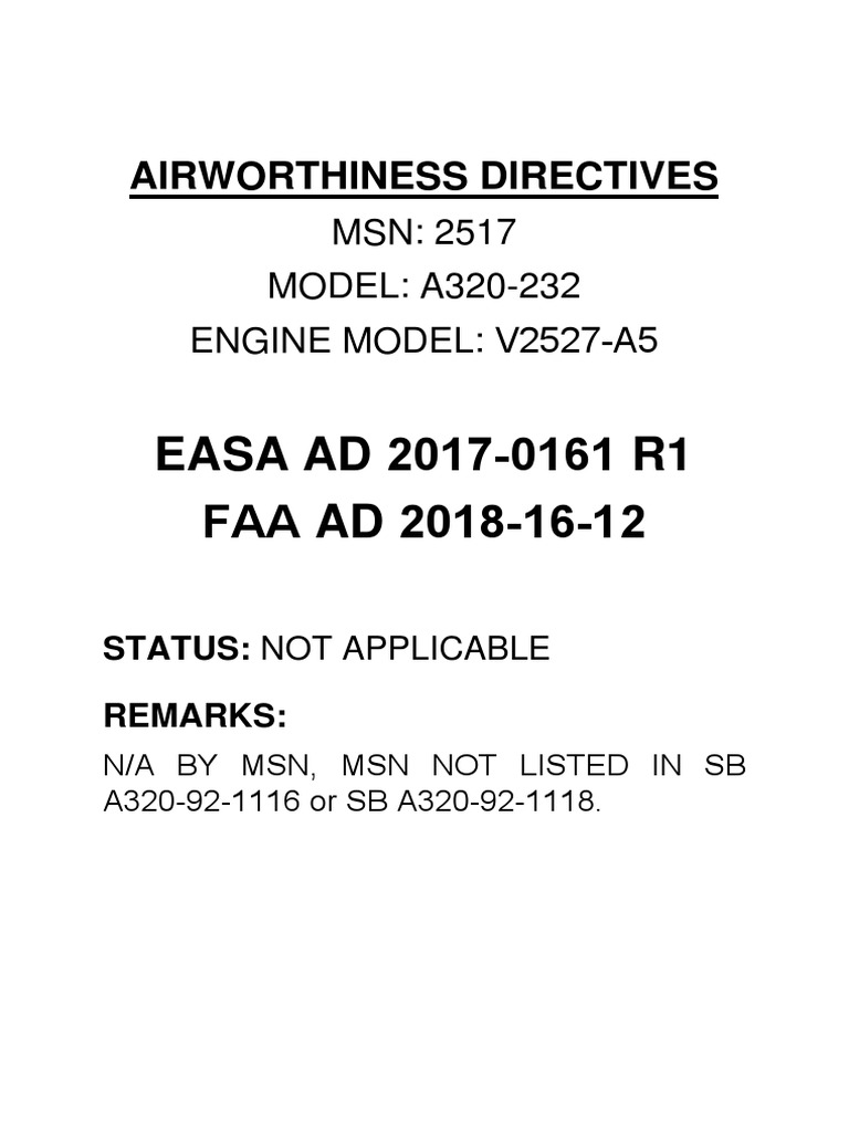 Faa Airworthiness Directives Pdf – VOQPK