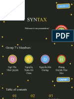 Syntax Presentation - Group 7