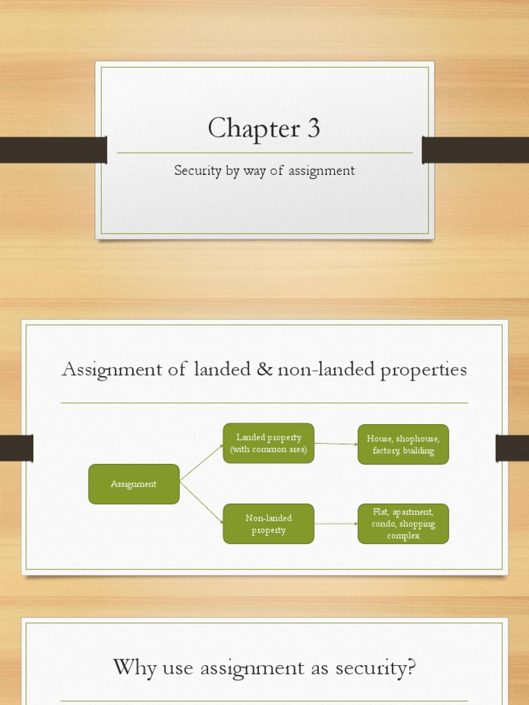 Security by way of assignment pdf assignment law loans