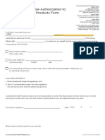 Philippine Authorization To Collect Products Form: Hannah