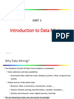 Introduction To Data Mining: Unit 1