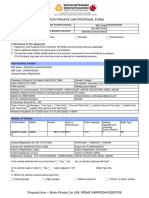 Motor Private Car Proposal Form: Instructions To The Applicant