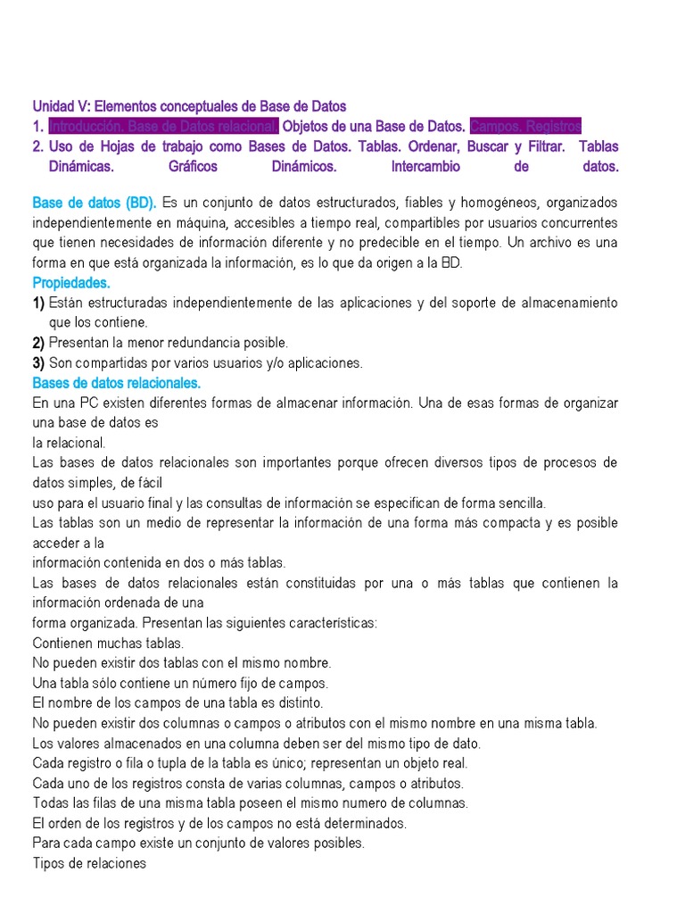 Nuevo Documento de Microsoft Word | PDF | Bases de datos | Base de ...