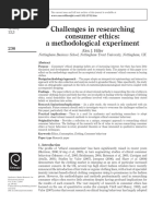 Challenges in Researching Consumer Ethics