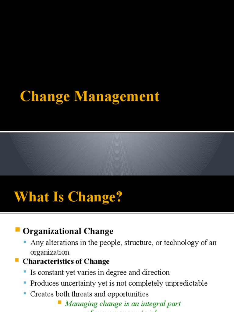 Understanding Change Management Essentials | PDF | Change Management ...