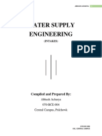 Water Supply Engineering: Compiled and Prepared by