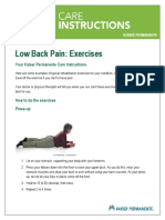 Low Back Pain Exercises