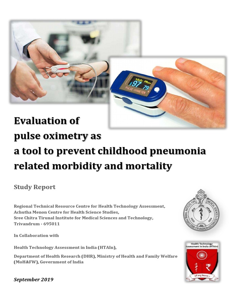 Pulse Oximeter EvaluationCall For Comments PDF Pneumonia Health Care