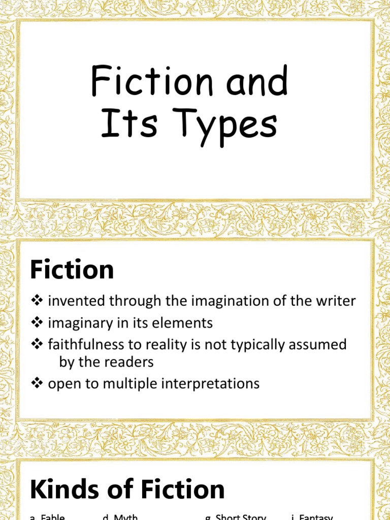 Types and Elements of Fiction | PDF | Narration | Narrative