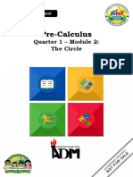 Pre-Calculus: Quarter 1 - Module 2: The Circle