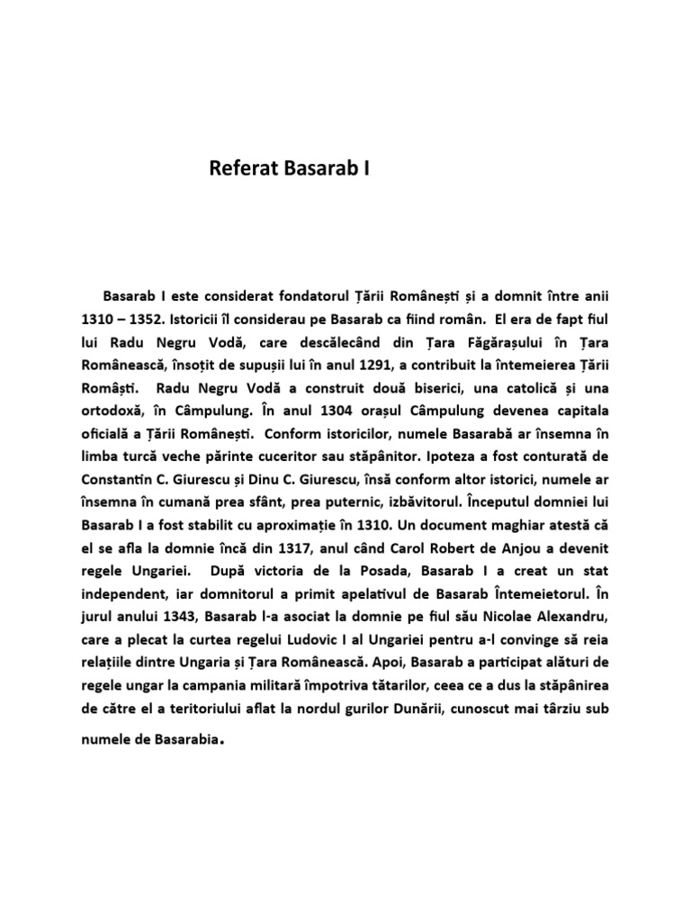 Basarab 1 | PDF