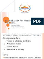 23 A Registration of Assessors and Verifiers