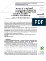 The Influence of Emotional Intelligence On Team Performance Through Knowledge Sharing, Team Conflict, and The Structure Mechanism