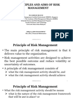 Principles and Aims of Risk Management
