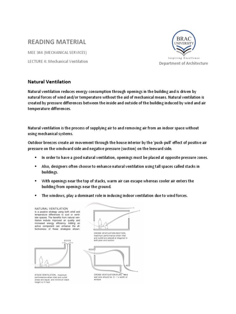 Natural Ventilation and Shading Strategies | PDF | Ventilation ...