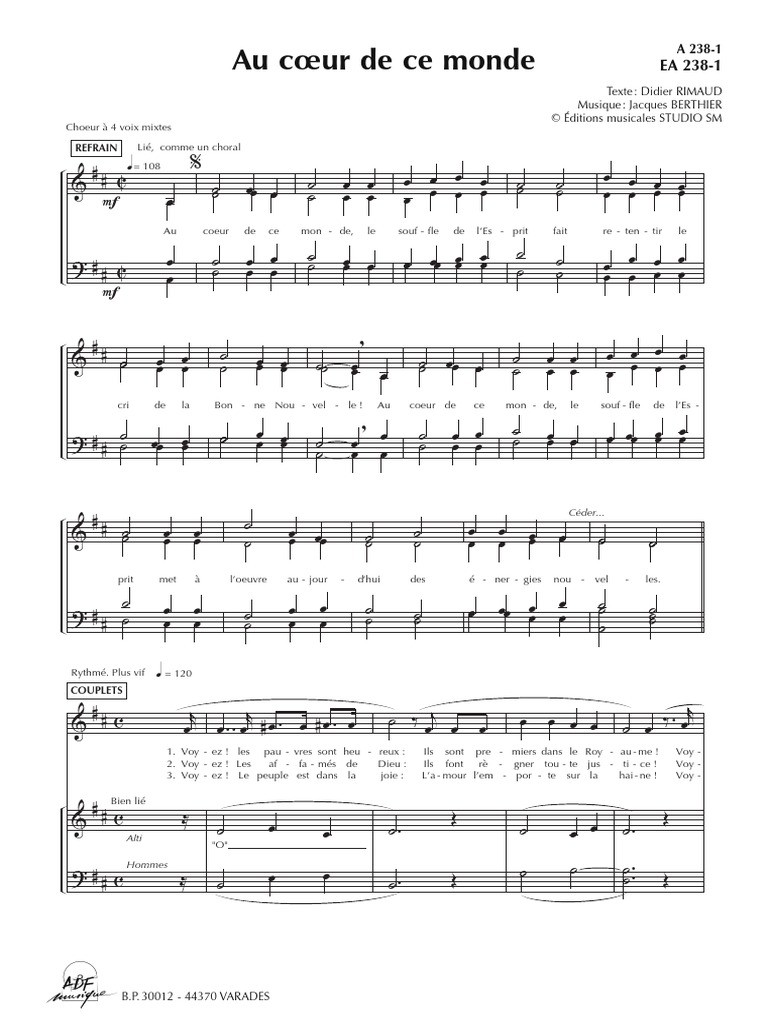 Au Coeur de Ce Monde PDF — free download