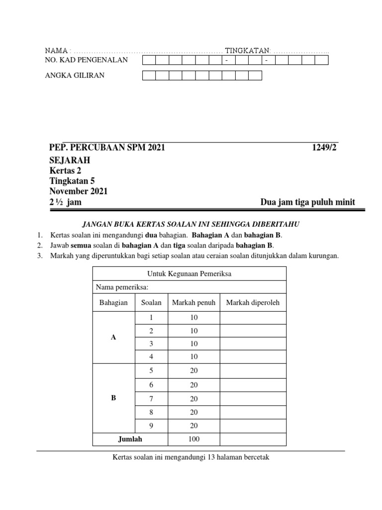(Melaka) Soalan Trial SPM k2 21 PDF