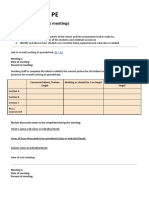 Upper School PE: Examination Progress Meetings