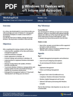 WorkshopPLUS - Managing Windows 10 Devices With Microsoft Intune and Autopilot