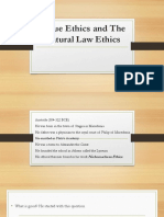 Virtue Ethics and The Natural Law Ethics