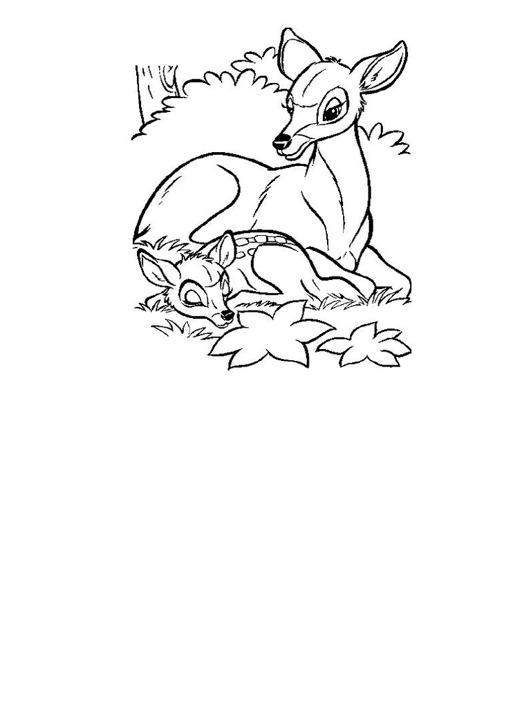 Planse de Colorat Bambi de Colorat p01 - Desene de Colorat Bambi de ...