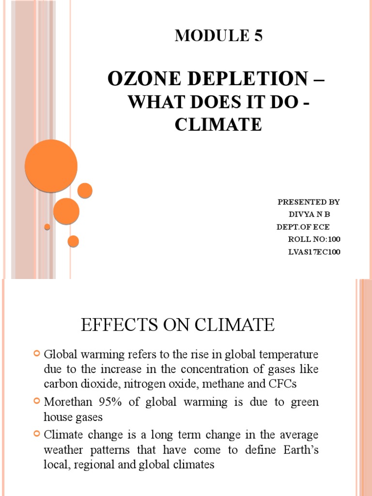 Ozone Depletion and Climate Impact | PDF