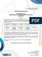Certificado de Afiliación Fiduprevisora S.A. Fondo Nacional de Prestaciones Sociales Del Magisterio