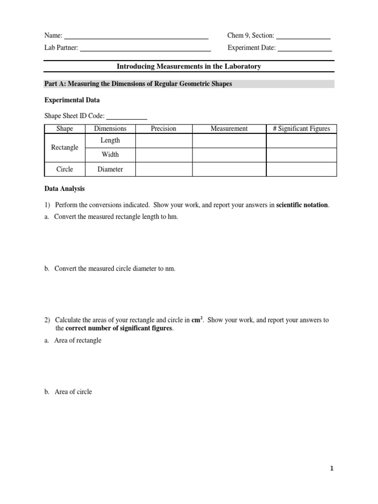 Introducing Measurements in The Laboratory | PDF | Density ...