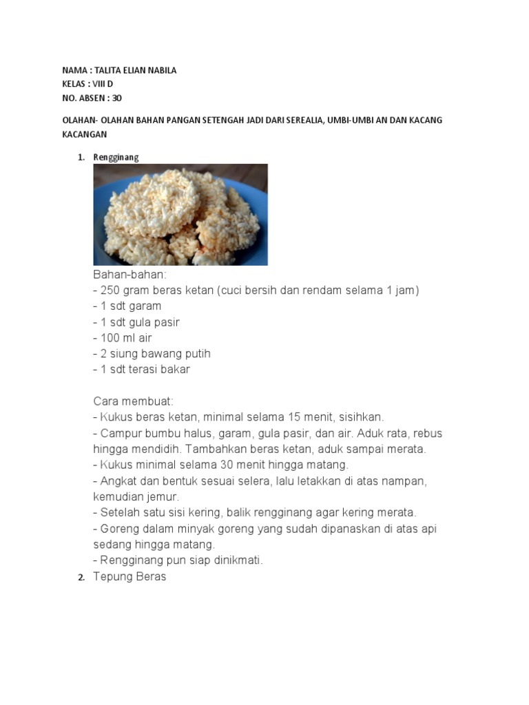 Resep Olahan Serealia dan Kacang-kacangan | PDF | Memasak, Makanan